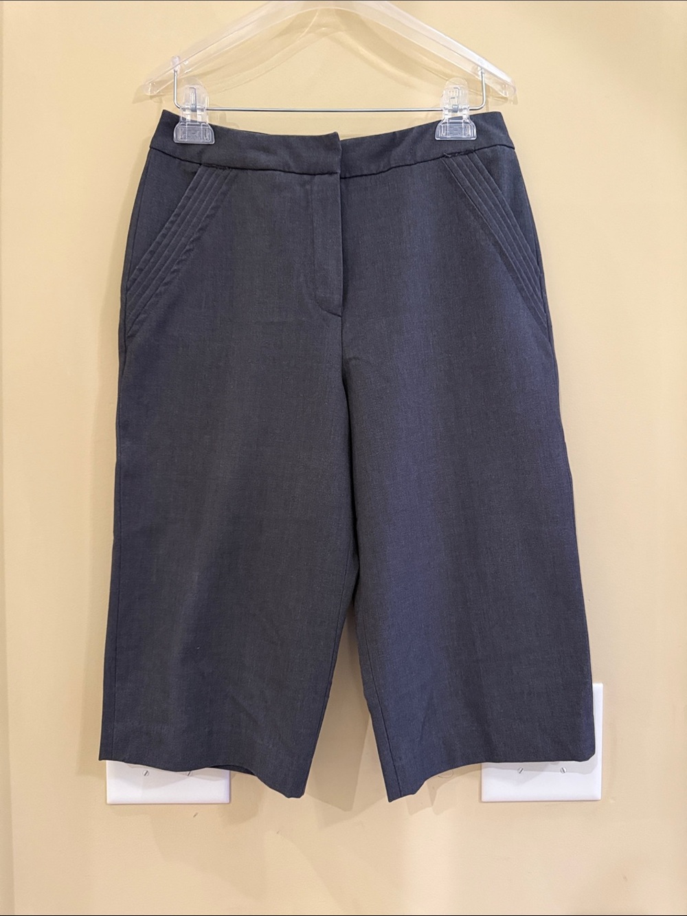new directions Dark Gray Culotte Capris